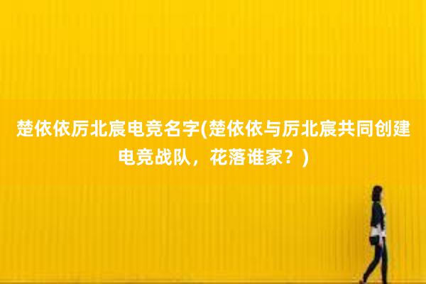 楚依依厉北宸电竞名字(楚依依与厉北宸共同创建电竞战队，花落谁家？)