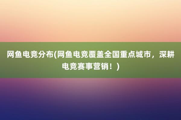 网鱼电竞分布(网鱼电竞覆盖全国重点城市，深耕电竞赛事营销！)