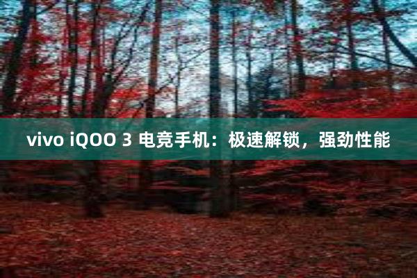 vivo iQOO 3 电竞手机：极速解锁，强劲性能