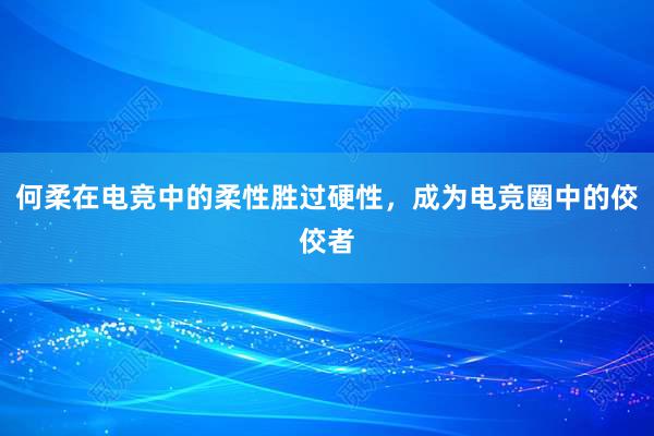 何柔在电竞中的柔性胜过硬性，成为电竞圈中的佼佼者