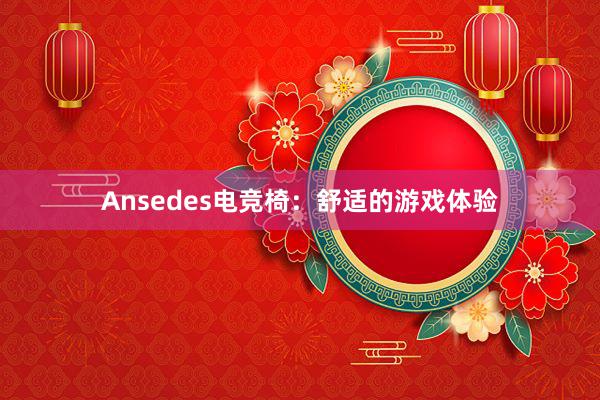 Ansedes电竞椅：舒适的游戏体验